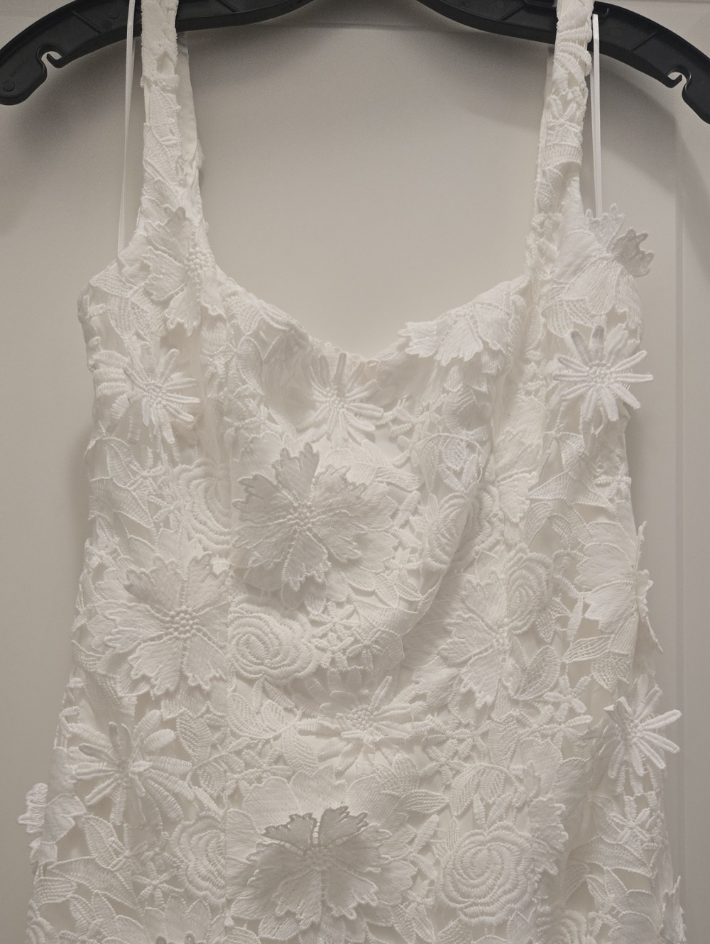 Bardot White Floral Lace Dress with Exposed Zip